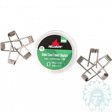 Coils Hellvape Fused Clapton Triple Core Prebuilt single 0.37 ohm/dual 0.17 ohm