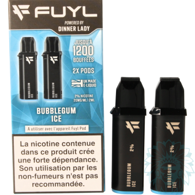 Cartouche Dinner Lady FUYL Bubblegum Ice (Pack de 2)