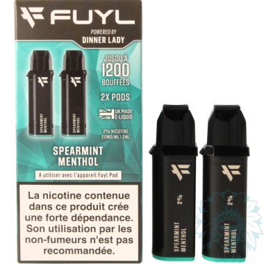 Cartouche Dinner Lady FUYL Spearmint Menthol (Pack de 2)