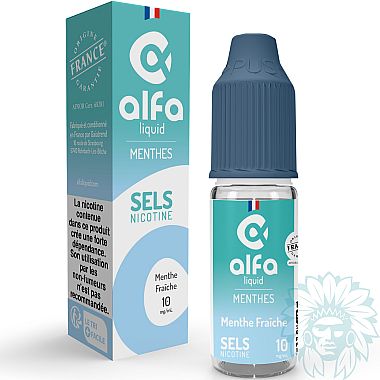 Alfaliquid Menthe Fraîche (Fresh Mint) nicotine salt e-liquid
