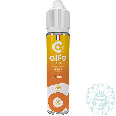 Alfaliquid Pêche (Peach) 50ml shortfill e-liquid