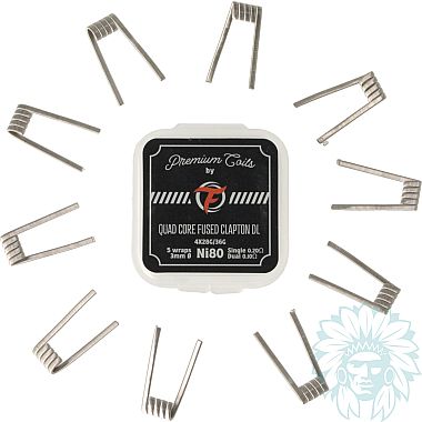 Coils Fumytech Fused Clapton DL Quad Core Ni80 Prebuilt single 0.20 ohm