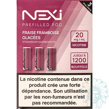 Aspire Nexi Fraise Framboise Glacées (Strawberry Raspberry Ice) cartridge (3 pack)