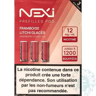 Aspire Nexi Framboise Litchi Glacés (Raspberry Lychee Ice) cartridge (3 pack)