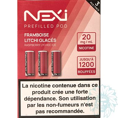Aspire Nexi Framboise Litchi Glacés (Raspberry Lychee Ice) cartridge (3 pack)