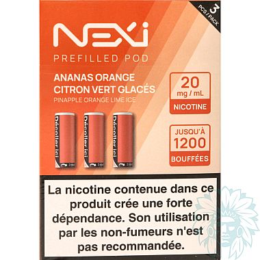 Aspire Nexi Ananas Orange Citron Vert Glacés (Pineapple Orange Lime Ice) cartridge (3 pack)