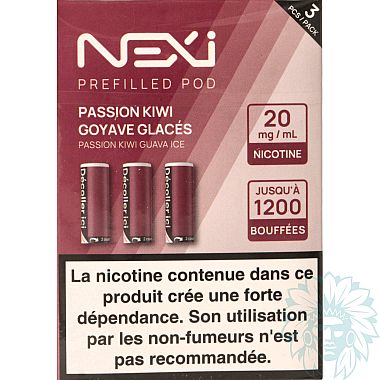 Aspire Nexi Passion Kiwi Goyave Glacés (Passion Kiwi Guava Ice) cartridge (3 pack)