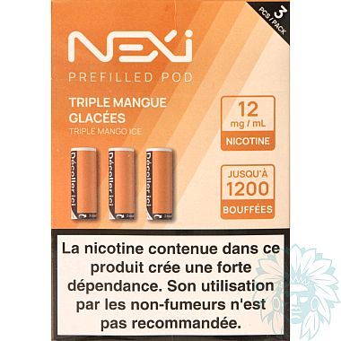Aspire Nexi Triple Mangue Glacées (Triple Mango Ice) cartridge (3 pack)