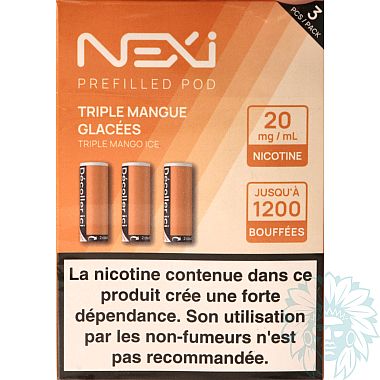 Aspire Nexi Triple Mangue Glacées (Triple Mango Ice) cartridge (3 pack)
