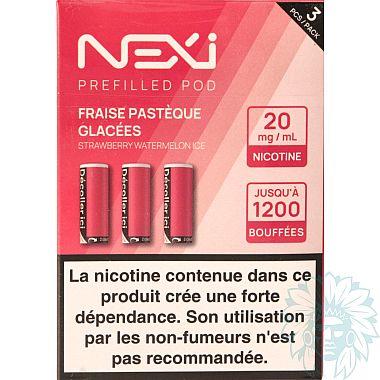 Aspire Nexi Fraise Pastèque Glacées (Strawberry Watermelon Ice) cartridge (3 pack)