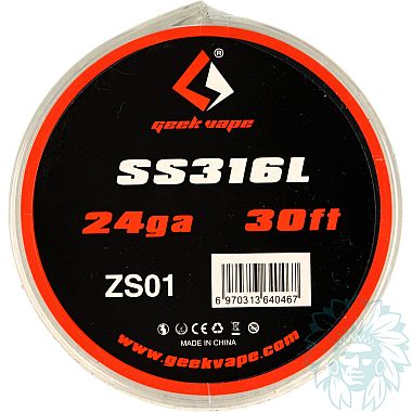 Geek Vape SS316L 24 Ga 30 FT ZS01 wire