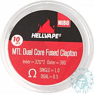 Coils Hellvape Fused Clapton Ni80 MTL Dual Core Prebuilt single 1 ohm/dual 0.5 ohm