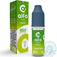 Alfaliquid Pomme Verte (Green Apple) nicotine salt e-liquid