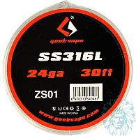 Geek Vape SS316L 24 Ga 30 FT ZS01 wire